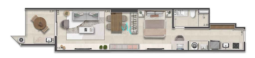 Apartamento, 1 quarto, 53 m² - Foto 55