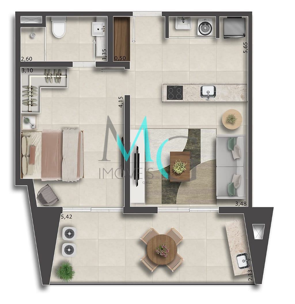 Apartamento, 1 quarto, 53 m² - Foto 59