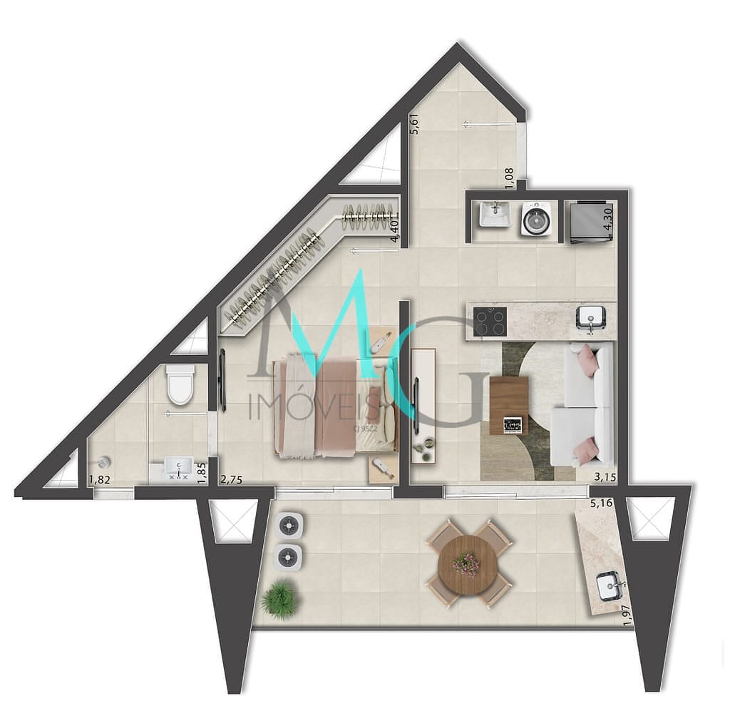 Apartamento, 1 quarto, 77 m² - Foto 54