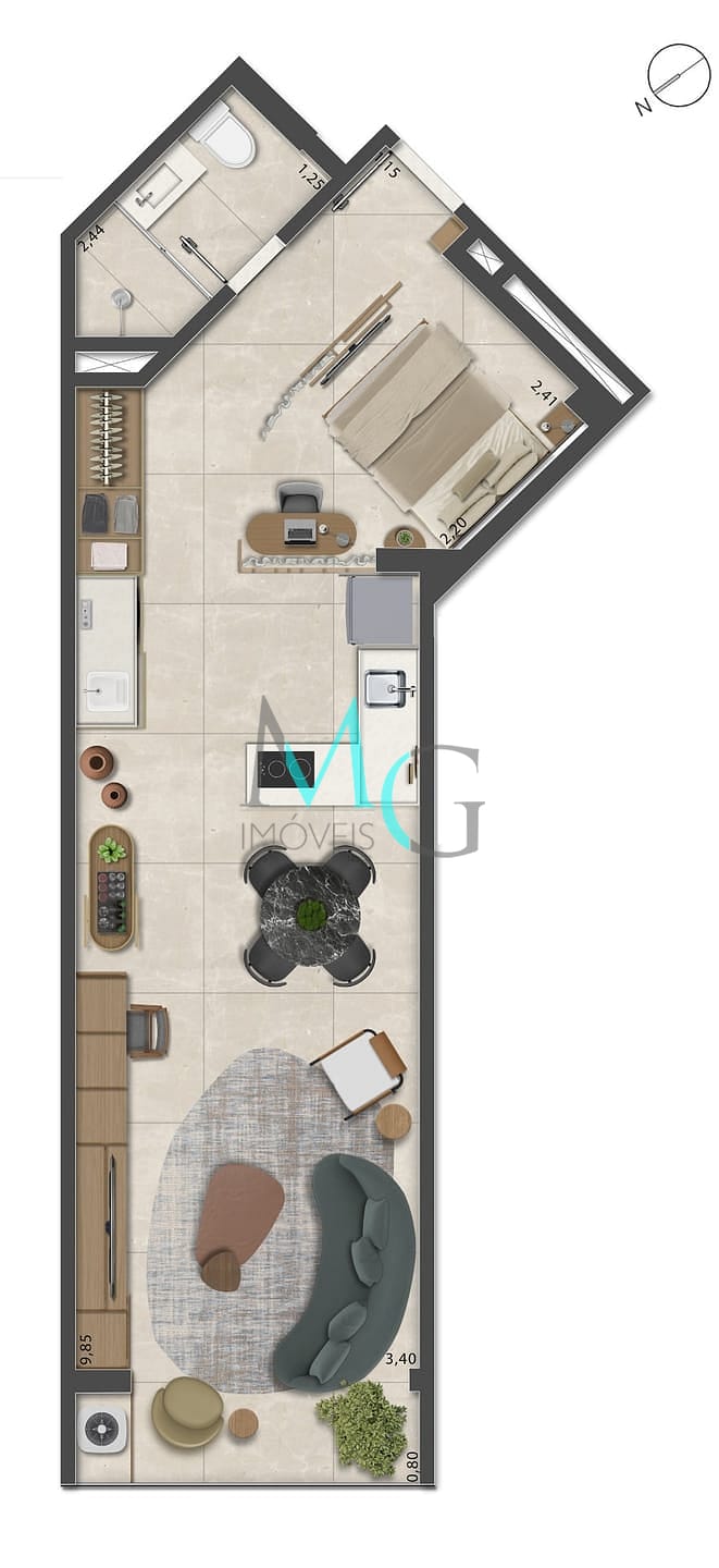 Apartamento, 1 quarto, 47 m² - Foto 56