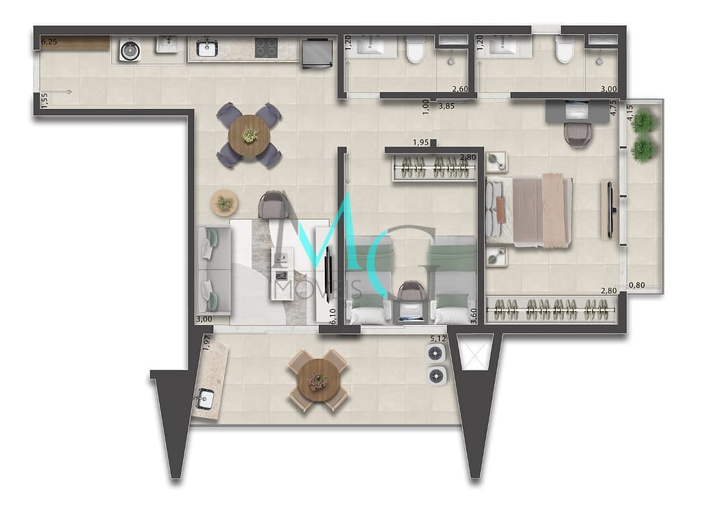 Apartamento, 1 quarto, 47 m² - Foto 64