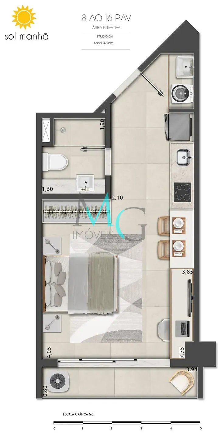 Apartamento, 1 quarto, 47 m² - Foto 45