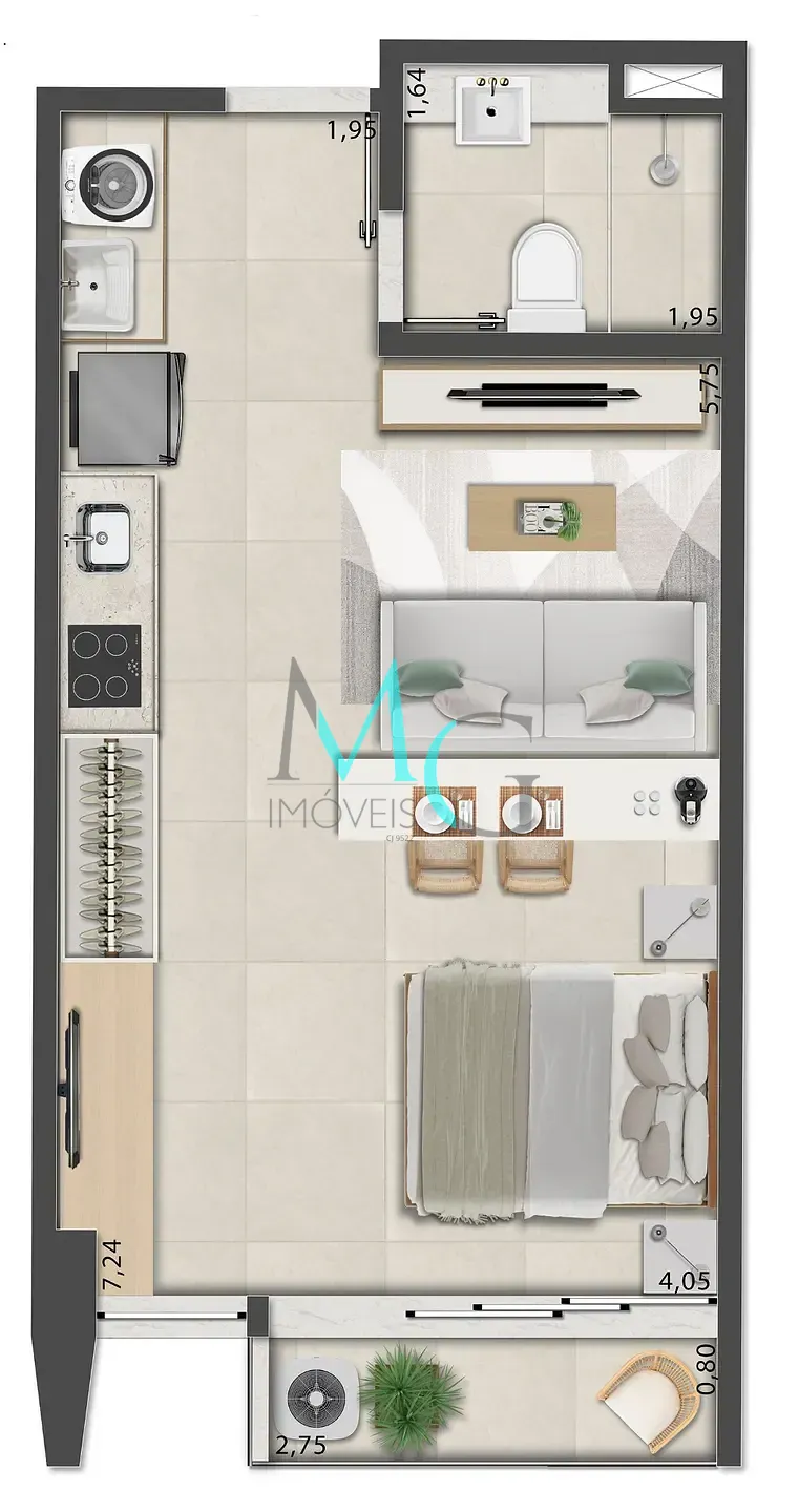 Apartamento, 1 quarto, 40 m² - Foto 48