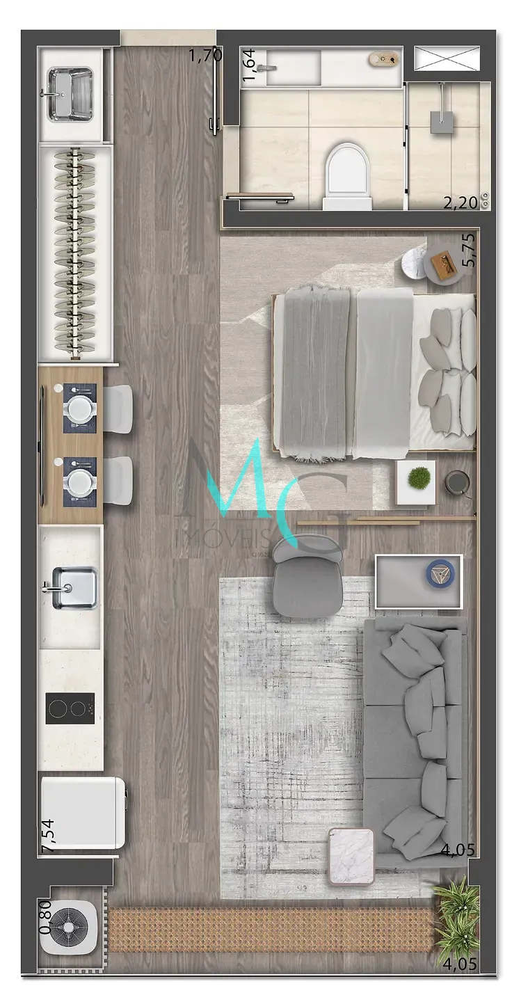 Apartamento, 1 quarto, 40 m² - Foto 49
