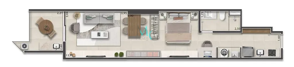 Apartamento, 1 quarto, 40 m² - Foto 55