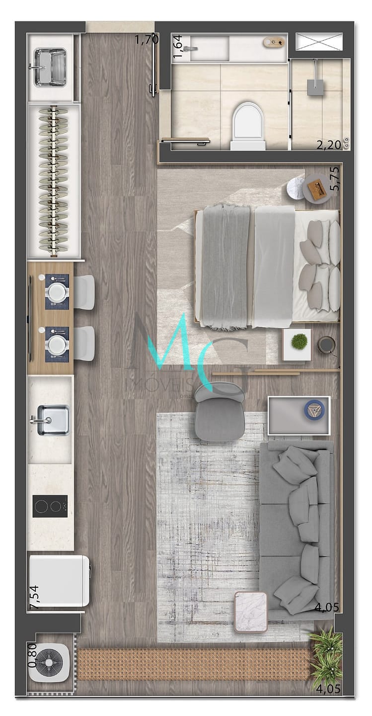 Apartamento, 1 quarto, 66 m² - Foto 49