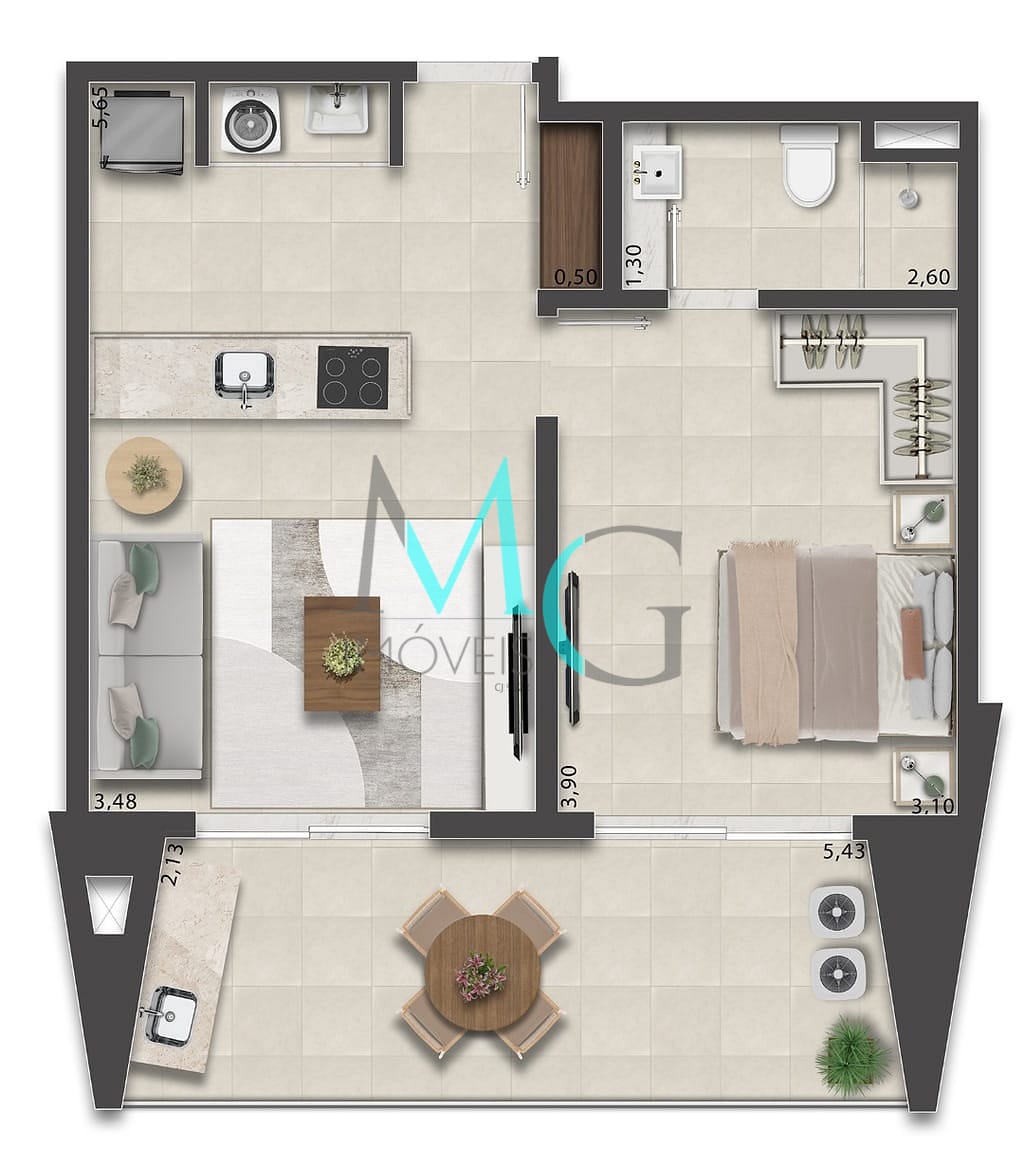 Apartamento, 1 quarto, 66 m² - Foto 58