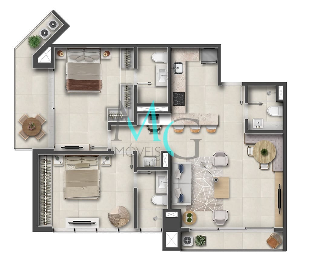 Apartamento, 1 quarto, 52 m² - Foto 67