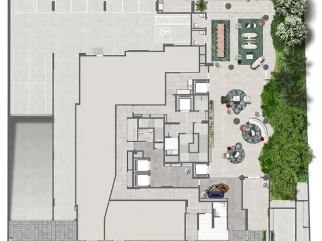 Planta do Sala - Sala à venda 477.14M² Pinheiros São Paulo - SP | Le Jardin Cyrela by YOO - Comercial | Correteria Imóveis