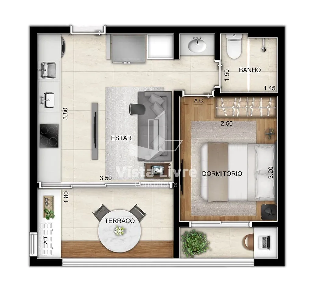Apartamento, 1 quarto, 38 m² - Foto 28