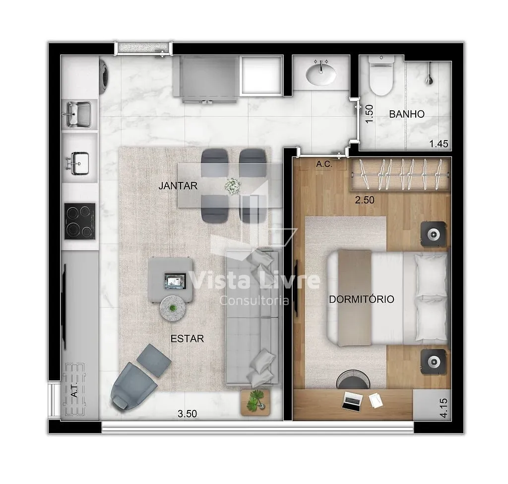 Apartamento, 1 quarto, 38 m² - Foto 29
