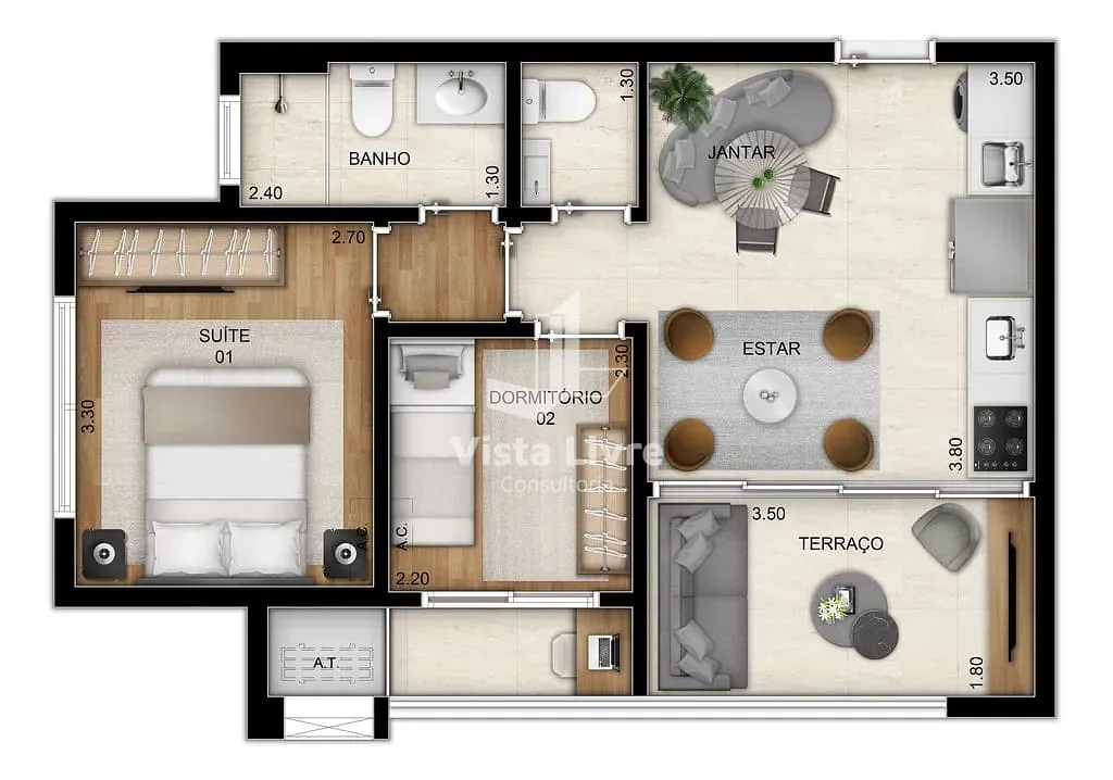 Apartamento, 1 quarto, 38 m² - Foto 30