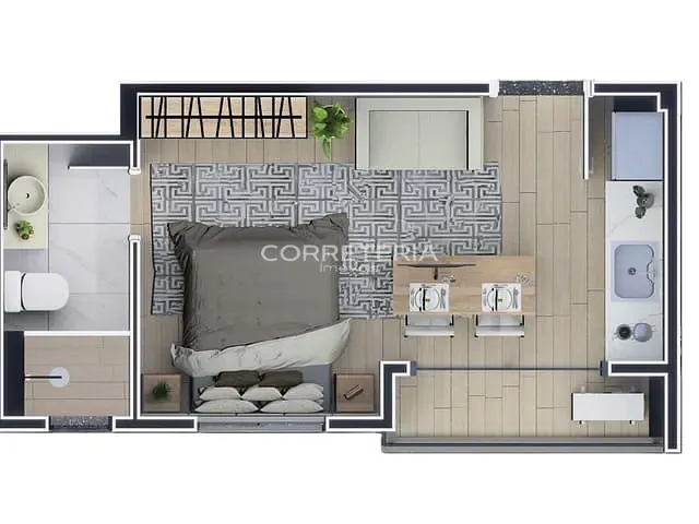 Apartamento 1 quarto e 1 banheiro, à venda, no bairro Paraíso em São Paulo