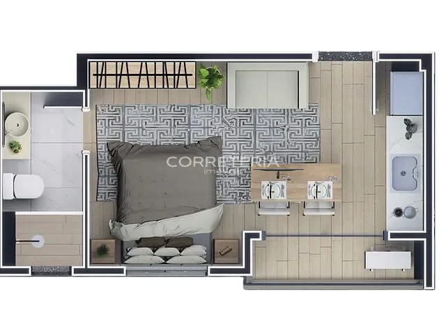 Studio 1 quarto e 1 banheiro, à venda, no bairro Paraíso em São Paulo