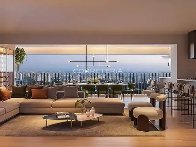 Apartamento 4 quartos e 5 banheiros, à venda, no bairro Brooklin Novo em São Paulo