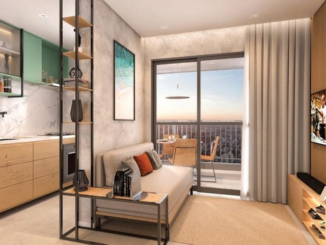 Foto do Apartamento - Apartamento à venda 2 Quartos 1 Vaga 46.6M² Santo Amaro São Paulo - SP | Bios Santo Amaro | Correteria Imóveis