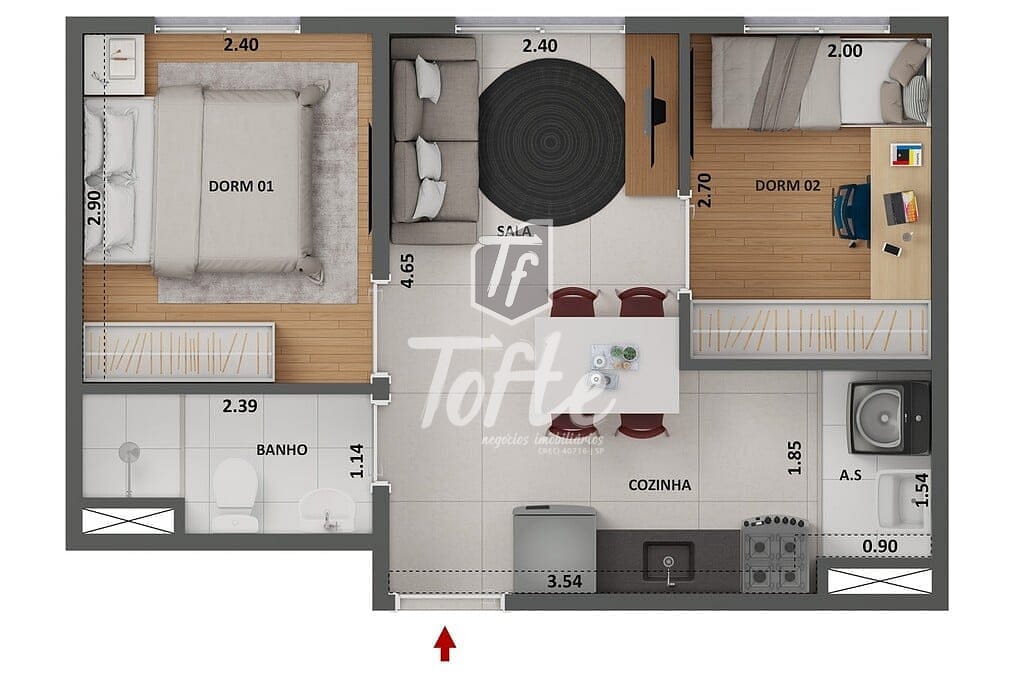 Apartamento, 2 quartos, 34 m² - Foto 20