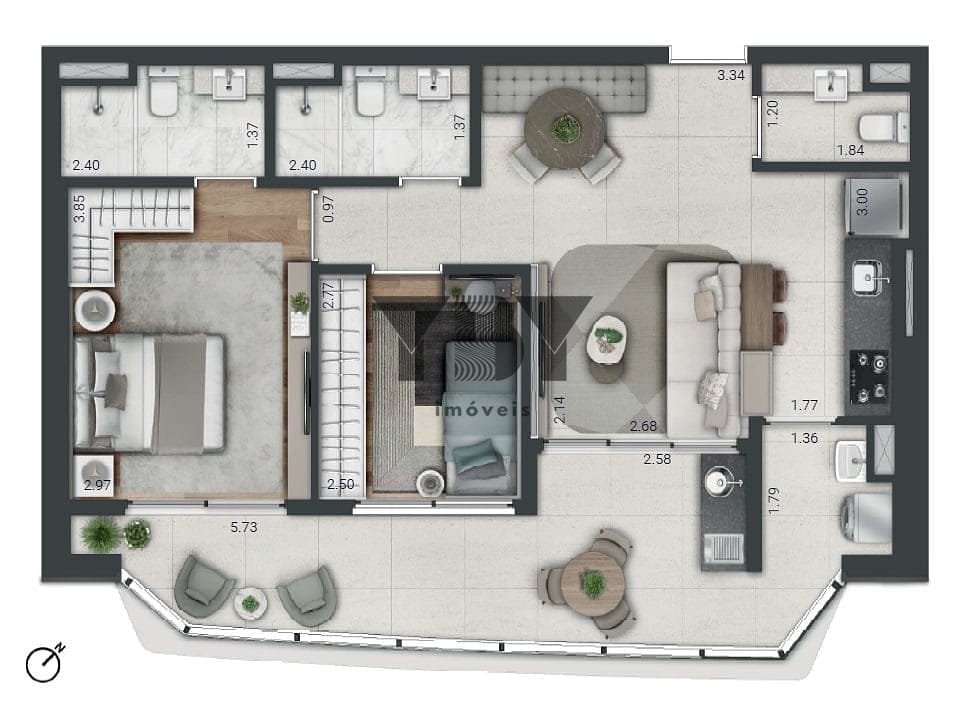 Apartamento à venda com 3 quartos, 122m² - Foto 31