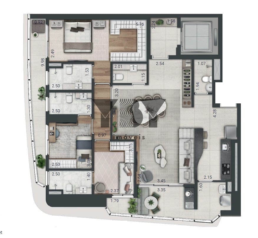 Apartamento à venda com 3 quartos, 122m² - Foto 38