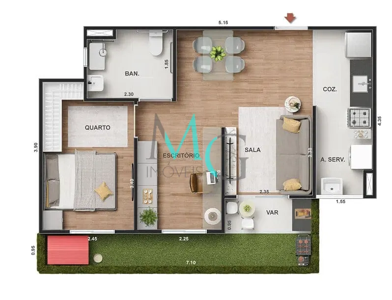 Apartamento, 2 quartos, 50 m² - Foto 18