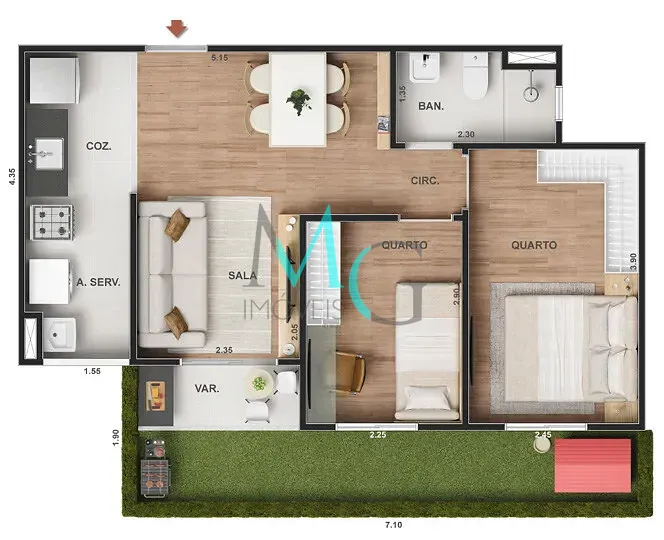 Apartamento, 2 quartos, 42 m² - Foto 17