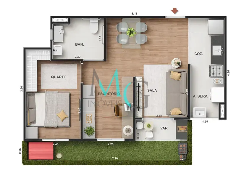 Apartamento, 2 quartos, 42 m² - Foto 18