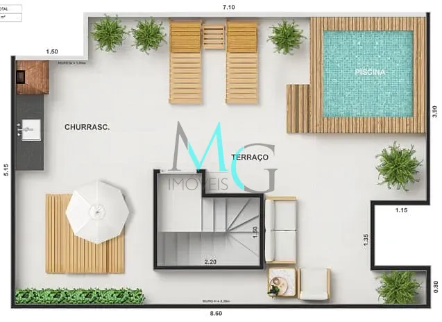 Cobertura, 2 quartos, 93 m² - Foto 27