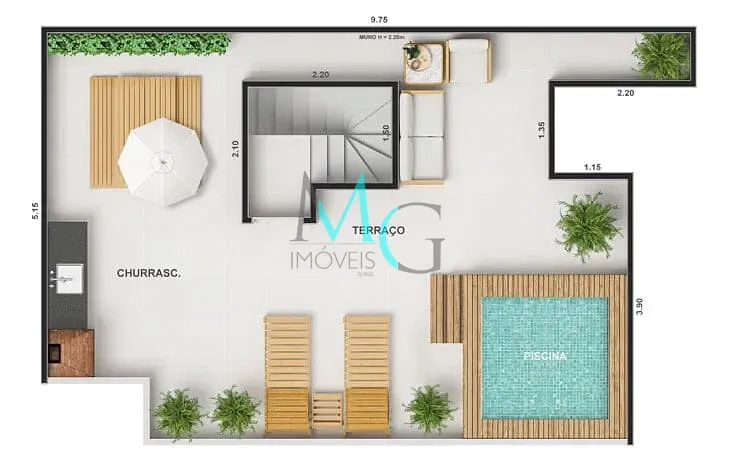 Cobertura, 2 quartos, 93 m² - Foto 29