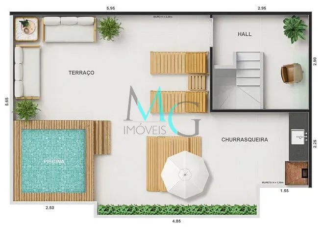 Cobertura, 2 quartos, 93 m² - Foto 31