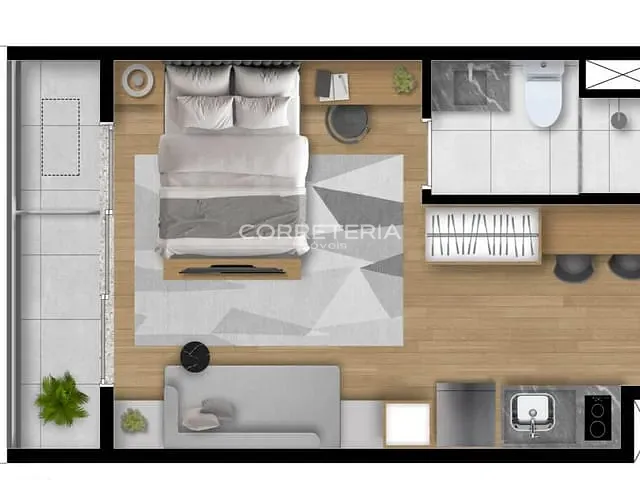 Apartamento 1 quarto e 1 banheiro, à venda, no bairro Vila Clementino em São Paulo