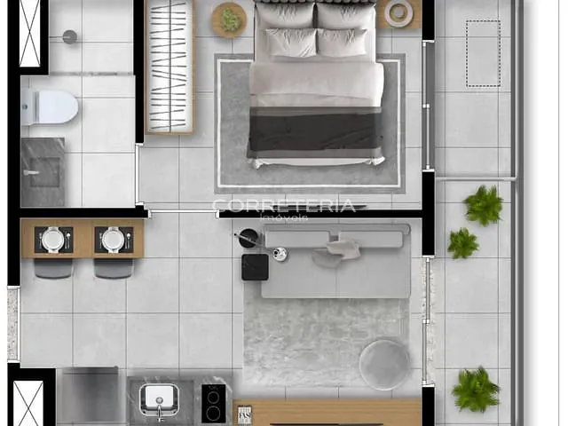 Apartamento 1 quarto e 1 banheiro, à venda, no bairro Vila Clementino em São Paulo