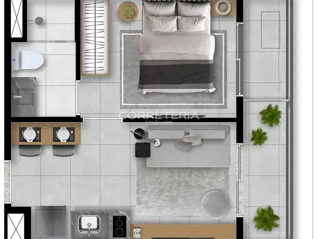 Studio 1 quarto e 1 banheiro, à venda, no bairro Vila Clementino em São Paulo