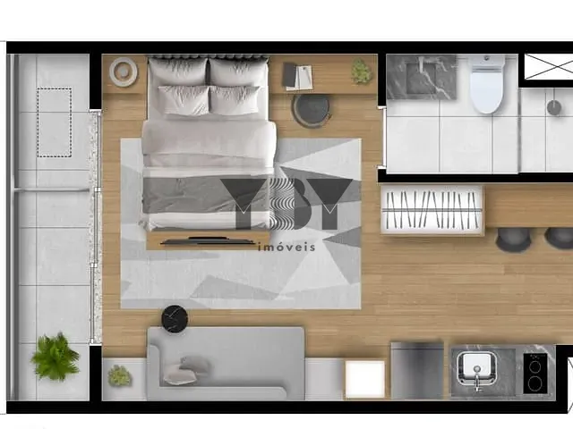 Studio 1 quarto e 1 banheiro, à venda, no bairro Vila Clementino em São Paulo