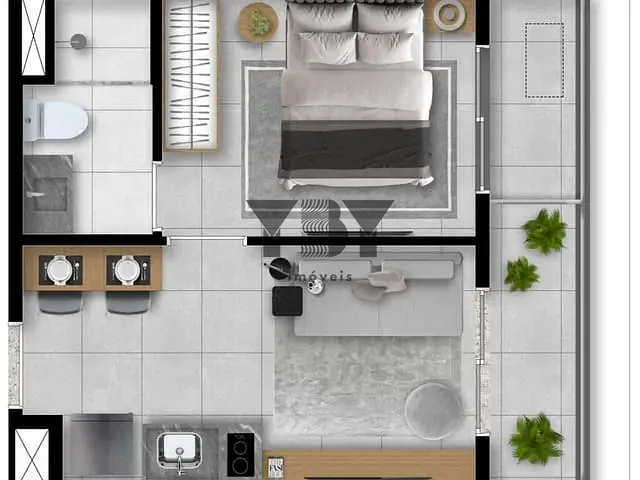 Studio 1 quarto e 1 banheiro, à venda, no bairro Vila Clementino em São Paulo