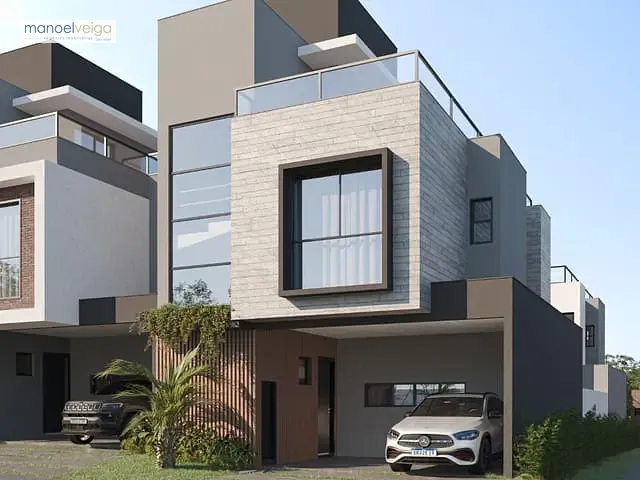 Casa 3 quartos e 4 banheiros, à venda, no bairro Bacacheri em Curitiba