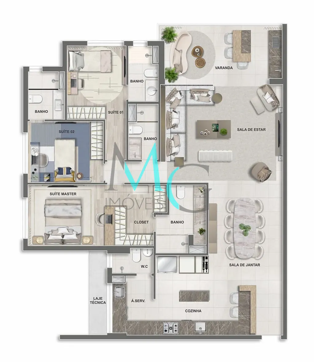 Apartamento, 4 quartos, 131 m² - Foto 80