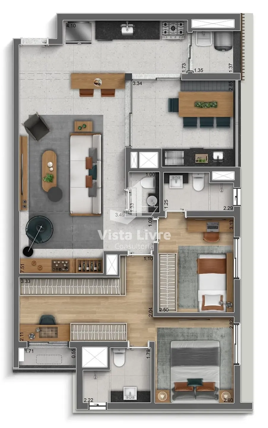 Apartamento, 3 quartos, 122 m² - Foto 30