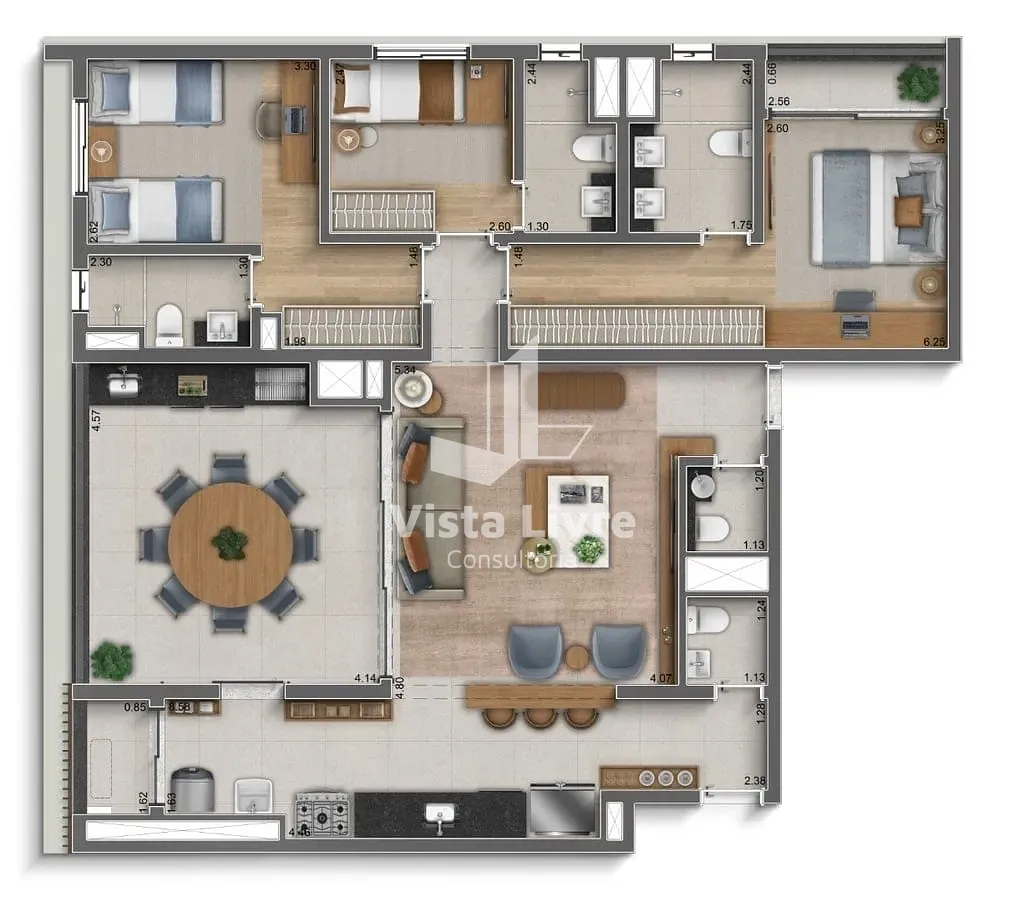 Apartamento, 3 quartos, 122 m² - Foto 37