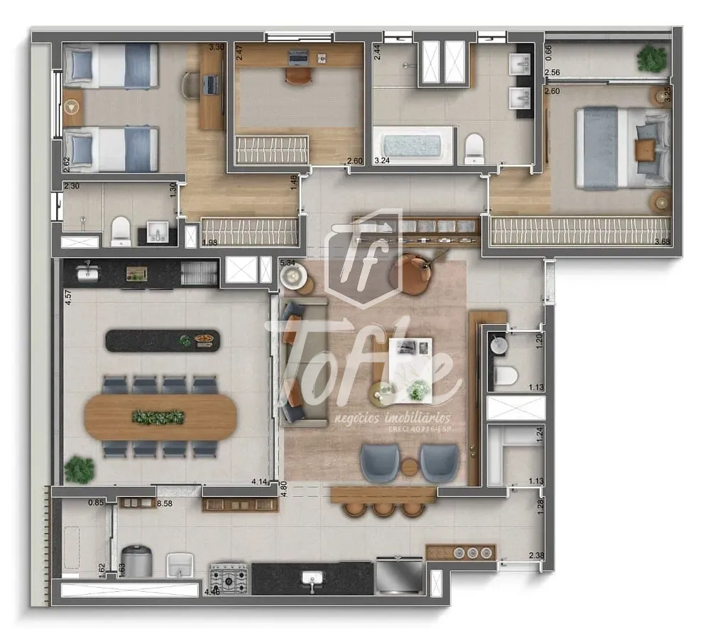 Apartamento, 3 quartos, 122 m² - Foto 39