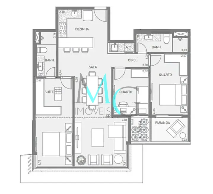 Apartamento, 3 quartos, 125 m² - Foto 18