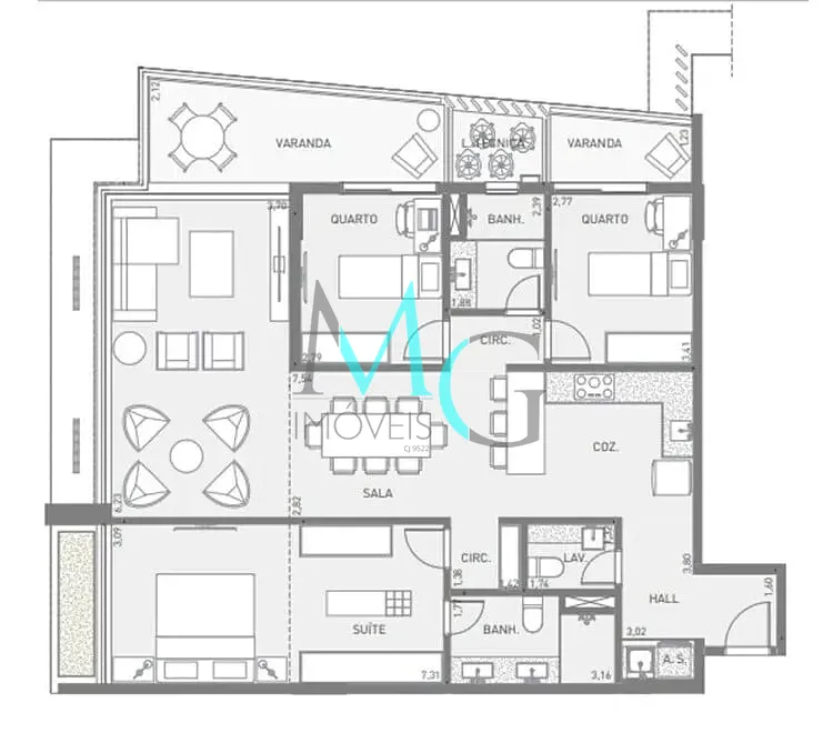Apartamento, 3 quartos, 125 m² - Foto 20