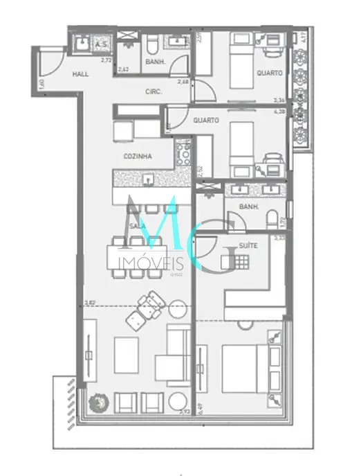 Apartamento, 3 quartos, 100 m² - Foto 19