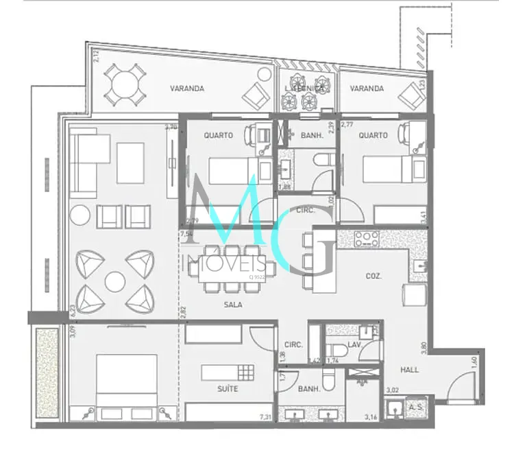 Apartamento, 3 quartos, 100 m² - Foto 20