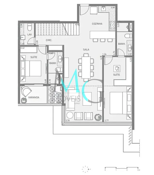 Apartamento, 3 quartos, 100 m² - Foto 24