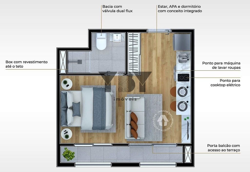 Apartamento à venda com 1 quarto, 25m² - Foto 23