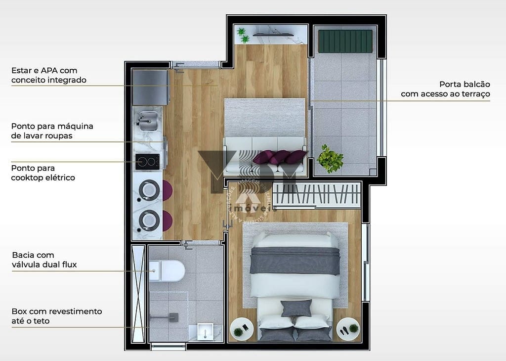 Apartamento à venda com 1 quarto, 25m² - Foto 24