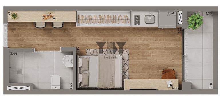 Apartamento, 1 quarto, 21 m² - Foto 9