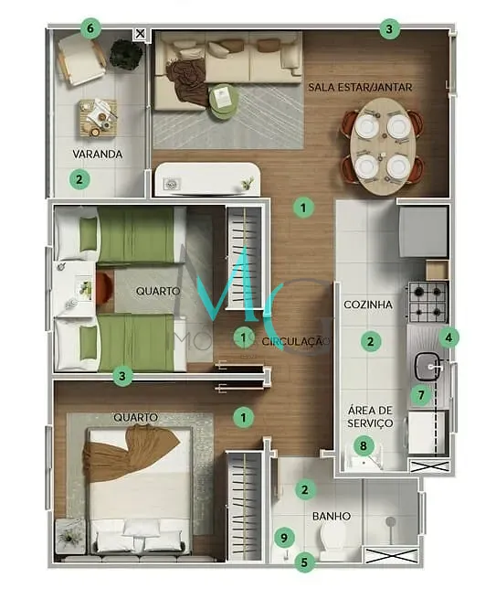 Apartamento, 2 quartos, 57 m² - Foto 13