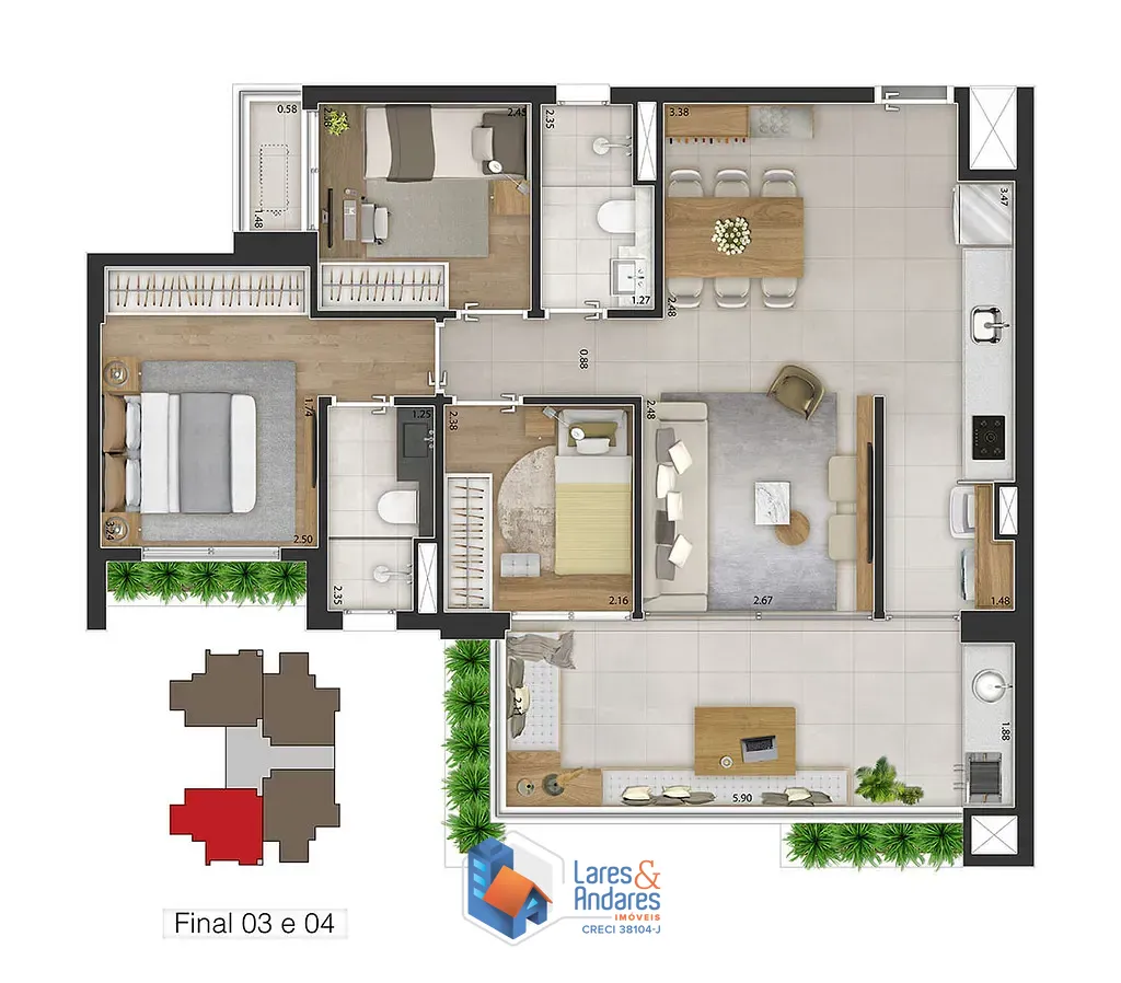 Apartamento, 3 quartos, 143 m² - Foto 32
