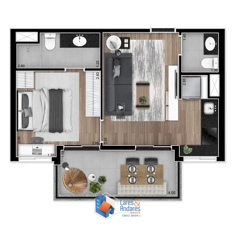 Apartamento, 1 quarto, 52 m² - Foto 8